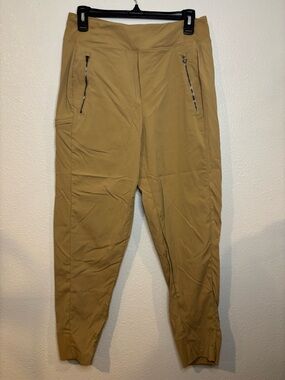 Athleta Tan Track Joggers with Zip Pockets